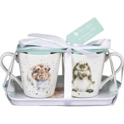 'Diet Starts Tomorrow' Hamster 3 Piece Mugs & Tray Set><noscript><img width=