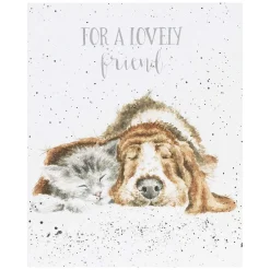 'Dog And Cat Nap' Greetings Card>Wrendale Outlet
