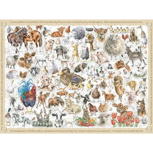 'Farmyard Friends' 1000 Piece Jigsaw Puzzle>Wrendale Flash Sale