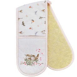 Feathered Friends Double Oven Glove, Tea Towel And Apron Set><noscript><img width=