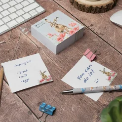 'Field Of Flowers' Hare Square Sticky Notes>Wrendale Fashion