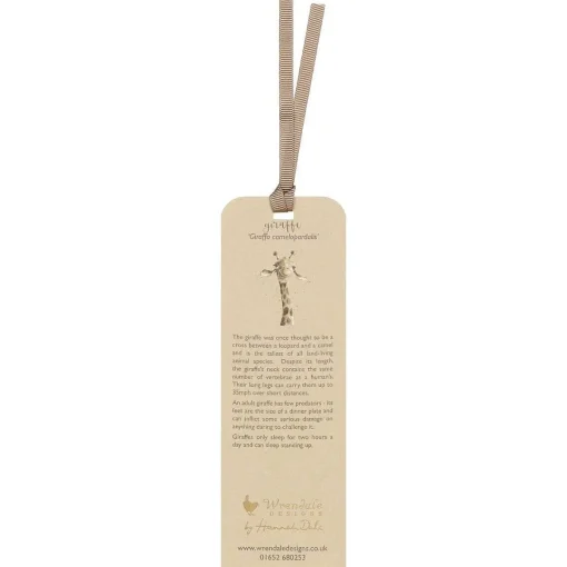 'Flowers' Giraffe Bookmark>Wrendale Outlet