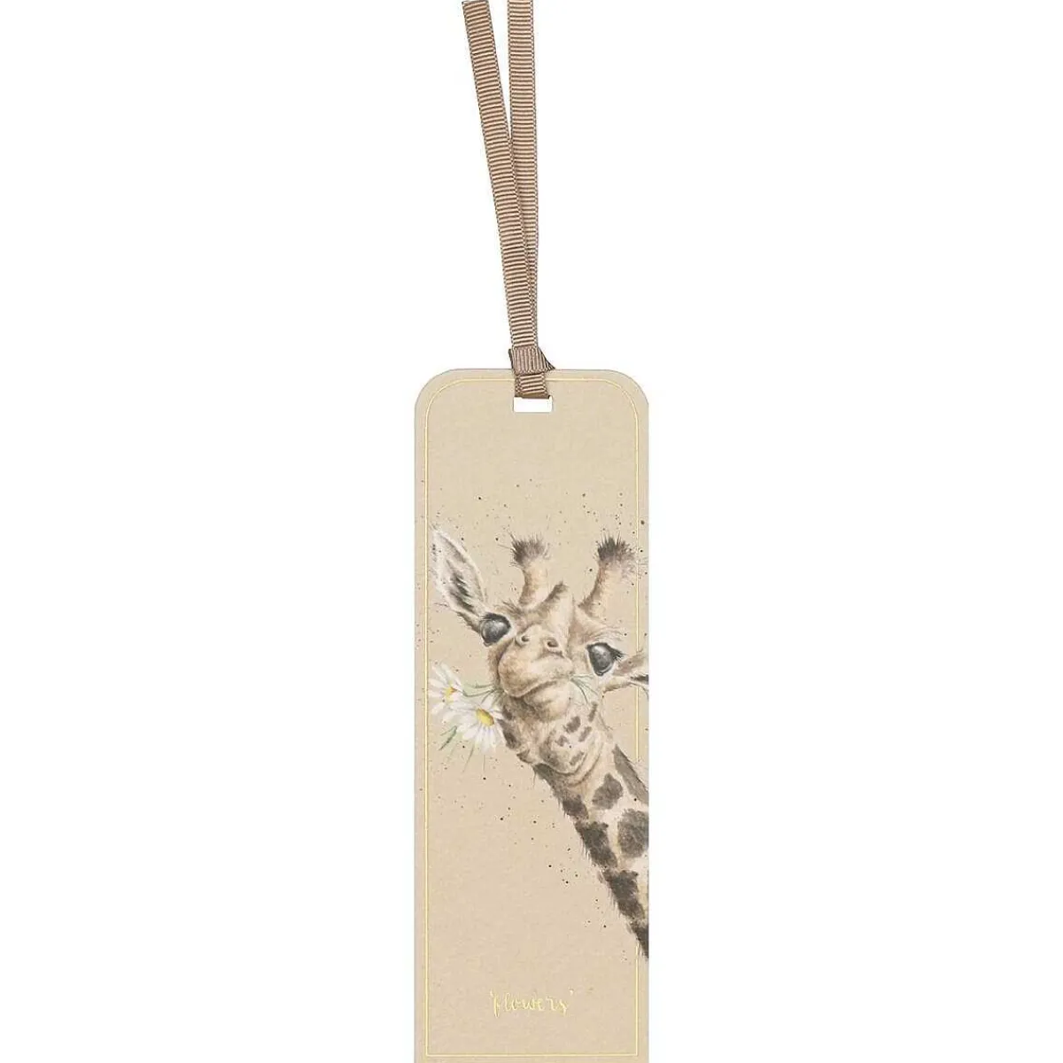 'Flowers' Giraffe Bookmark>Wrendale Outlet