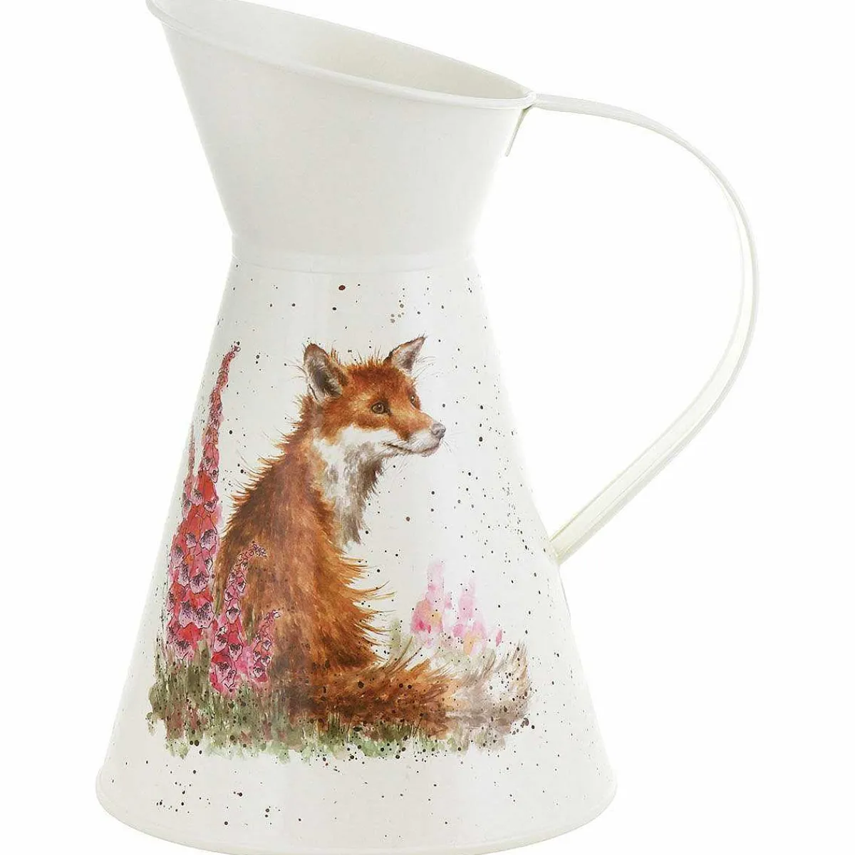 'Foxgloves' Fox Metal Flower Jug>Wrendale Cheap
