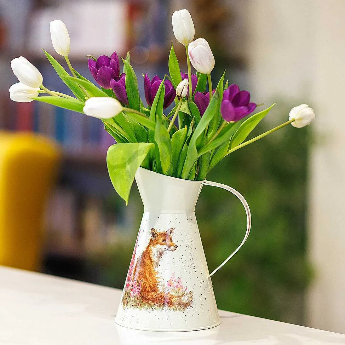 'Foxgloves' Fox Metal Flower Jug>Wrendale Cheap