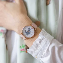 'Glamour Puss' Cat Leather Watch><noscript><img width=