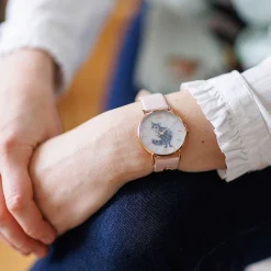 'Glamour Puss' Cat Leather Watch><noscript><img width=