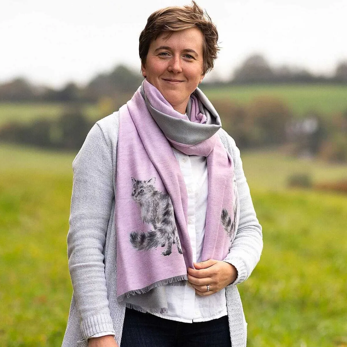 'Glamour Puss' Cat Winter Scarf>Wrendale Cheap