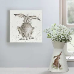'Hare-Brained' Hare Small Canvas><noscript><img width=
