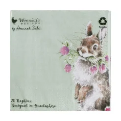 Head Clover Heels Rabbit Set Of 20 Cocktail Napkins>Wrendale Sale