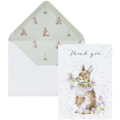 'Head Clover Heels' Rabbit Thank You Note Writing Set>Wrendale Online