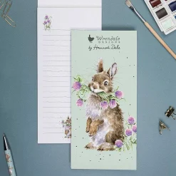 'Head Clover Heels' Rabbit Magnetic Shopping Pad>Wrendale Store