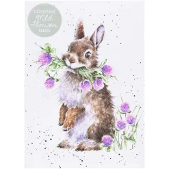 'Head Clover Heels' Rabbit Seed Card>Wrendale Outlet