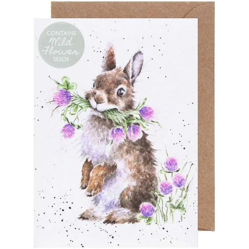 'Head Clover Heels' Rabbit Seed Card>Wrendale Outlet