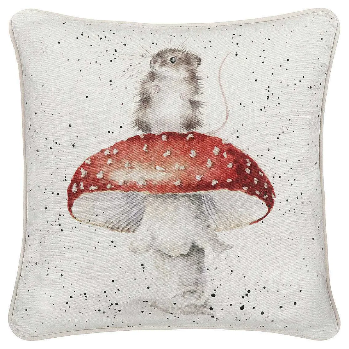 'He's A Fun-Gi' Mouse Square Cushion>Wrendale New
