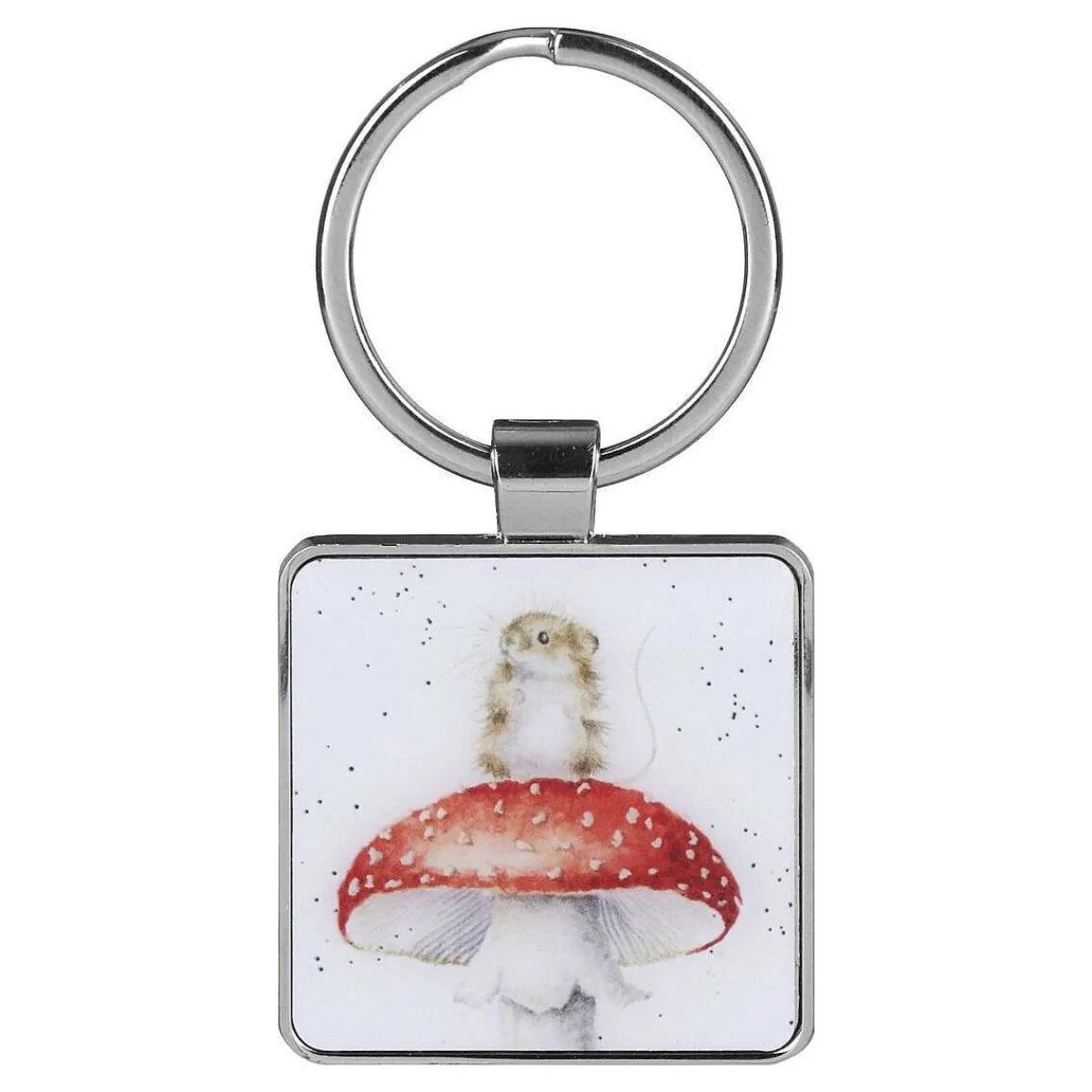 'He's A Fun-Gi' Mouse Metal Keyring>Wrendale Online