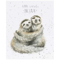 'Little Greetings Card, Big Hug' Sloth Greetings Card>Wrendale Best Sale