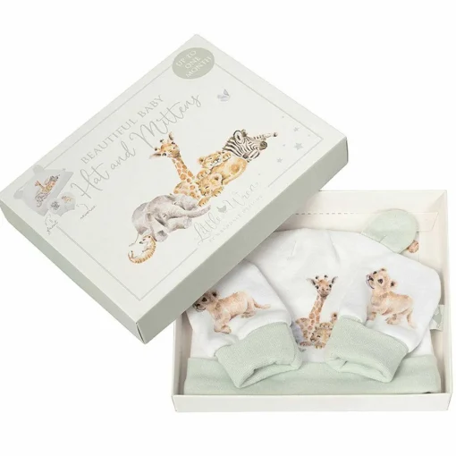 Little Savannah Newborn Baby Hat And Mitten Set>Wrendale Cheap