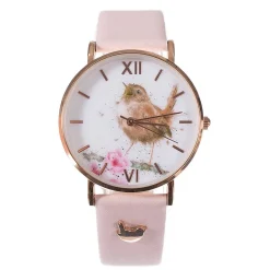 'Little Tweets' Bird Leather Watch>Wrendale Cheap