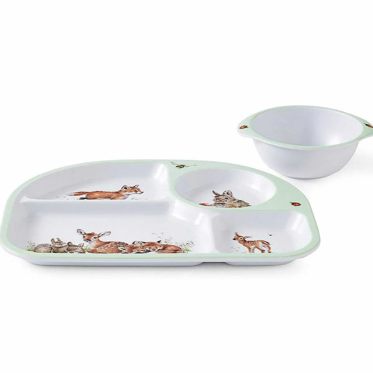 Little Wren Divided Tray & Bowl Two Piece Melamine Set>Wrendale Flash Sale