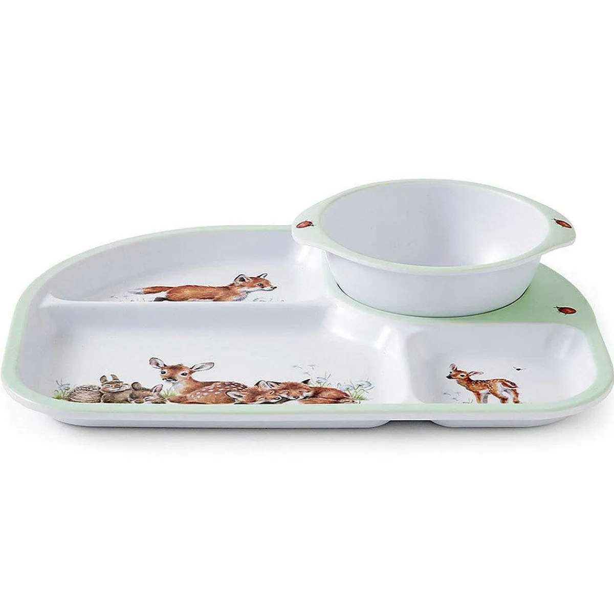 Little Wren Divided Tray & Bowl Two Piece Melamine Set>Wrendale Flash Sale