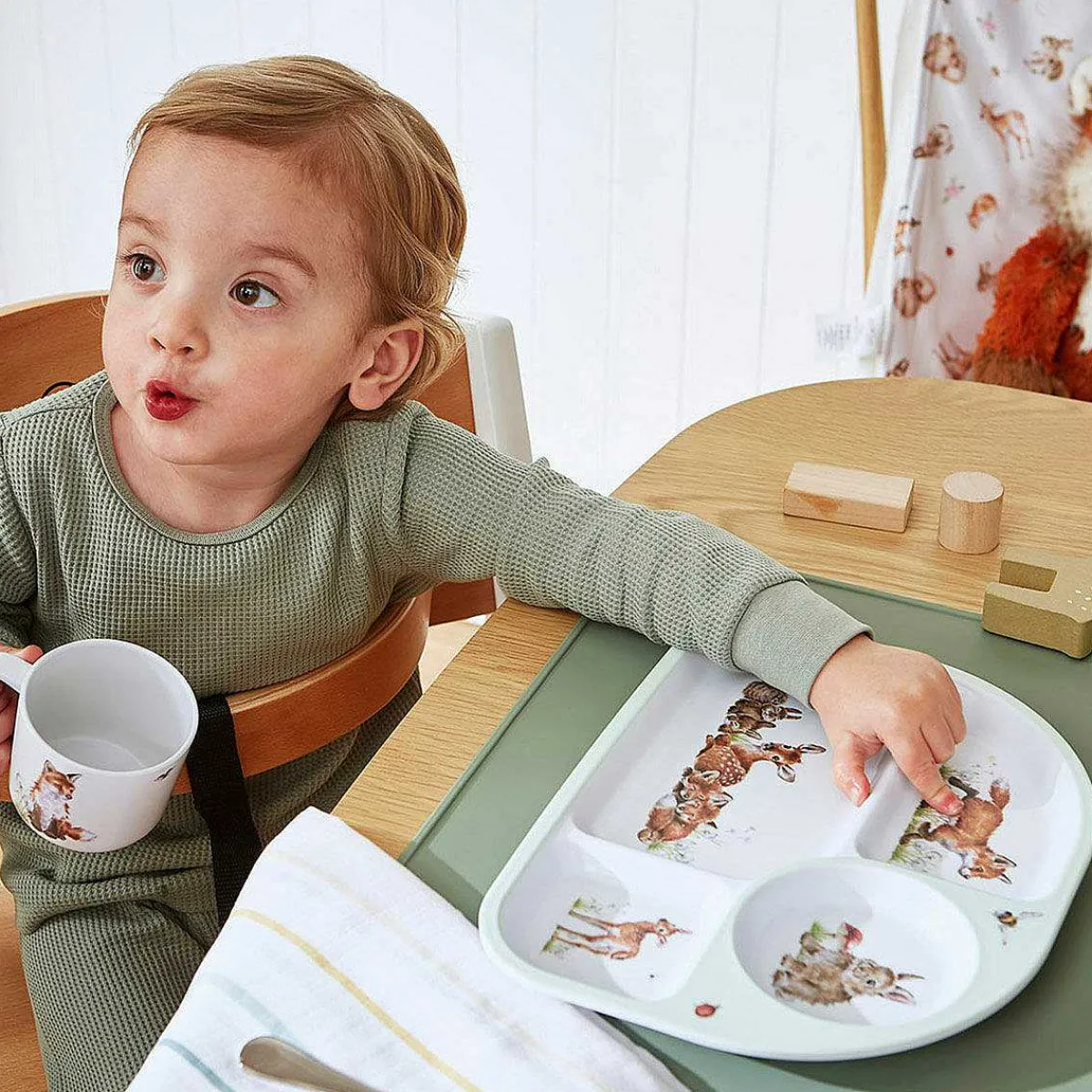 Little Wren Divided Tray & Bowl Two Piece Melamine Set>Wrendale Flash Sale