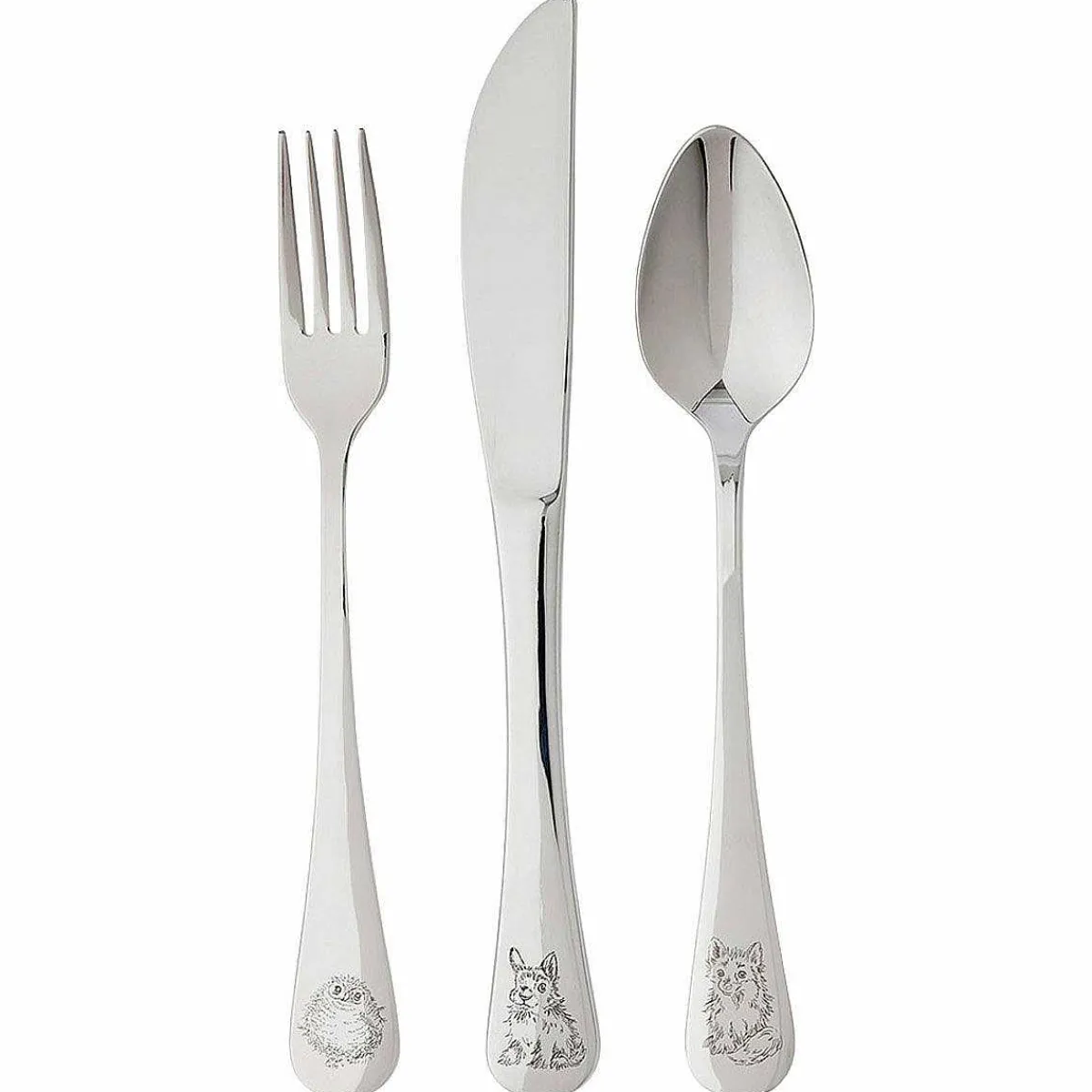 Little Wren Three Piece Stainless Steel Children's Cutlery Set>Wrendale Fashion