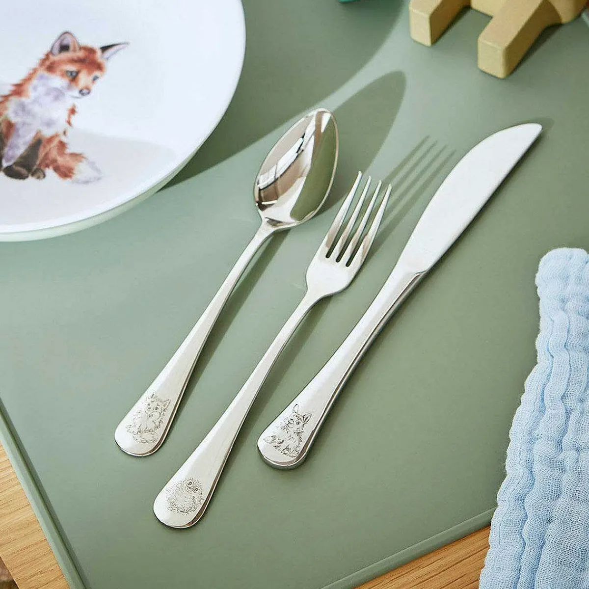 Little Wren Three Piece Stainless Steel Children's Cutlery Set>Wrendale Fashion