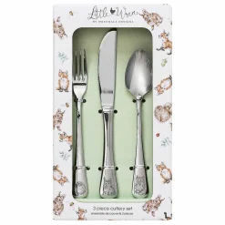 Little Wren Three Piece Stainless Steel Children's Cutlery Set><noscript><img width=