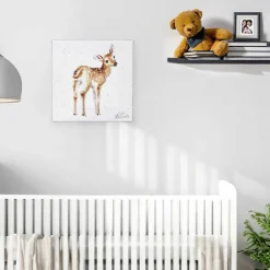 'Loved Deerly' Deer Small Canvas><noscript><img width=