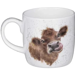 Moooo Cow Fine Bone China Mug>Wrendale Hot