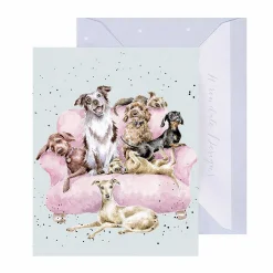 'Movie Night' Dogs 9Cm Mini Card>Wrendale Cheap