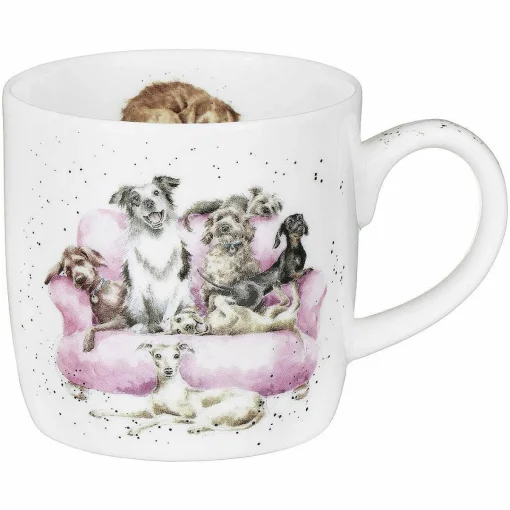 Movie Night Dogs Fine Bone China Mug>Wrendale Fashion