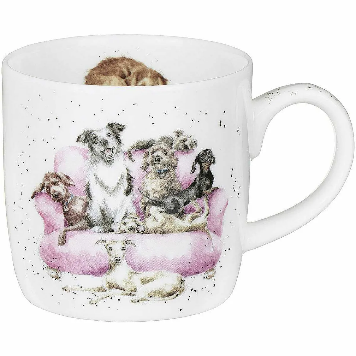 Movie Night Dogs Fine Bone China Mug>Wrendale Fashion
