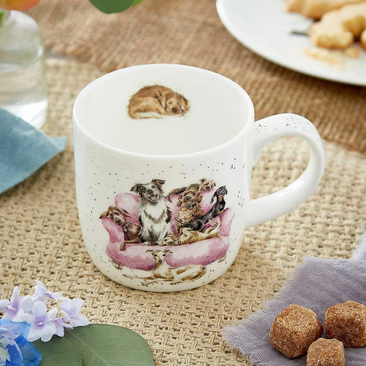 Movie Night Dogs Fine Bone China Mug>Wrendale Fashion