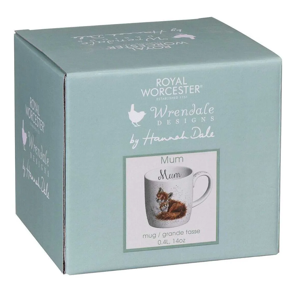 Mum Foxes Boxed Large Fine Bone China Mug>Wrendale Online