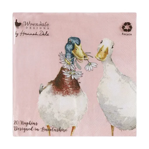 Not A Daisy Goes By Duck Set Of 20 Cocktail Napkins>Wrendale Best