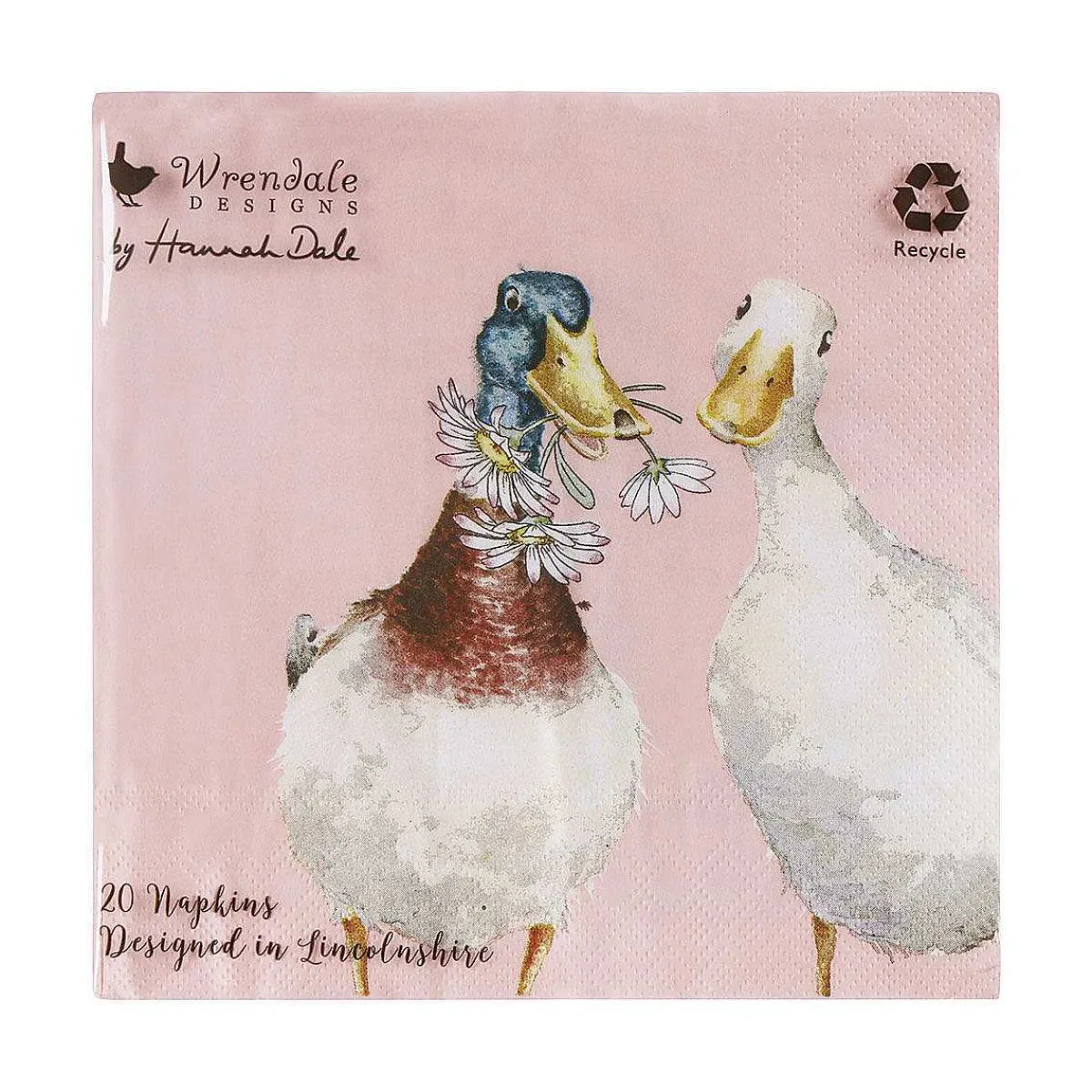 Not A Daisy Goes By Duck Set Of 20 Cocktail Napkins>Wrendale Best