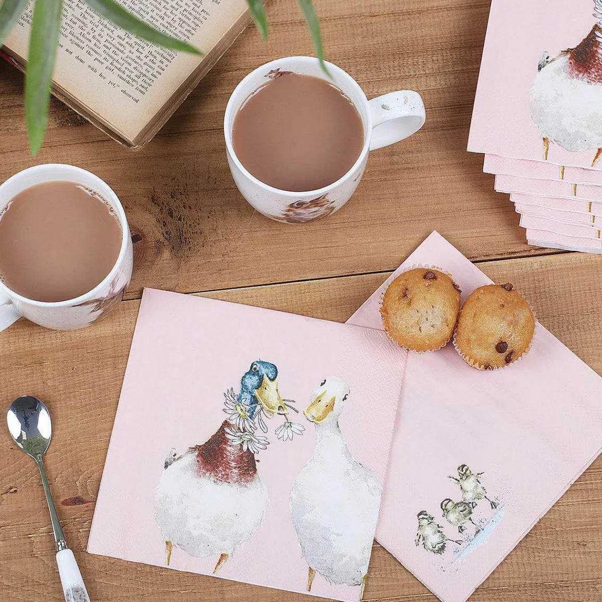 Not A Daisy Goes By Duck Set Of 20 Lunch Napkins>Wrendale Cheap