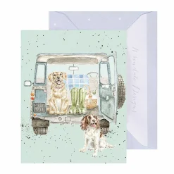 'Paws For A Picnic' Dogs 9Cm Mini Card>Wrendale Clearance