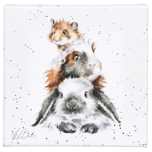 'Piggy In The Middle' Small Canvas>Wrendale Best Sale