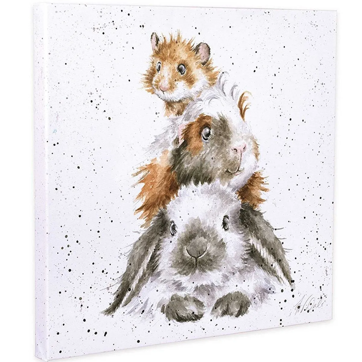 'Piggy In The Middle' Large Canvas>Wrendale Online