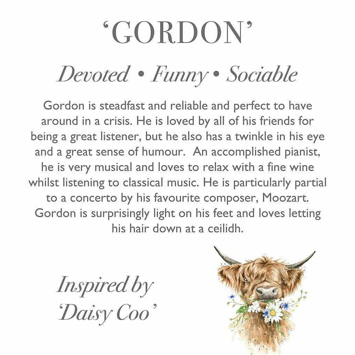 Plush Gordon Highland Cow Character Keyring>Wrendale Outlet