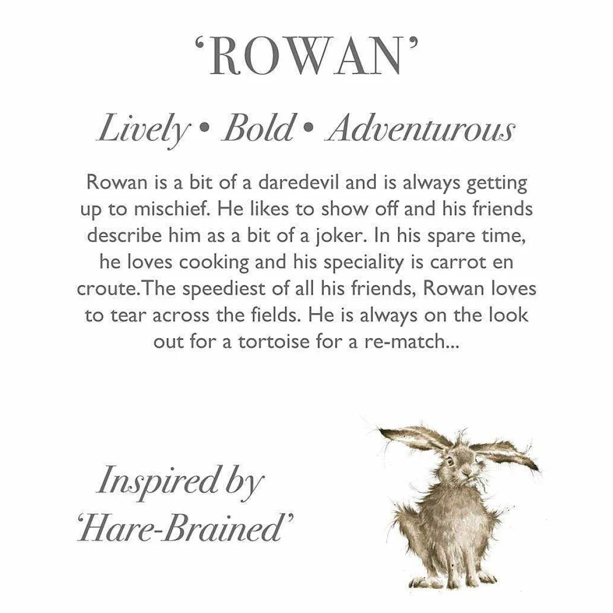 Plush Rowan Hare Character Keyring>Wrendale Discount