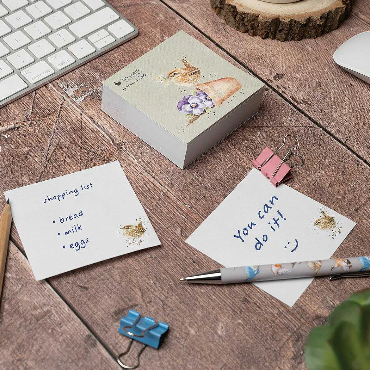'Pottering About' Bird Square Sticky Notes>Wrendale Best