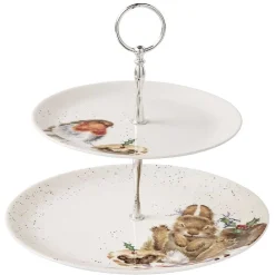 Robin & Bunny Two-Tiered Cake Stand><noscript><img width=