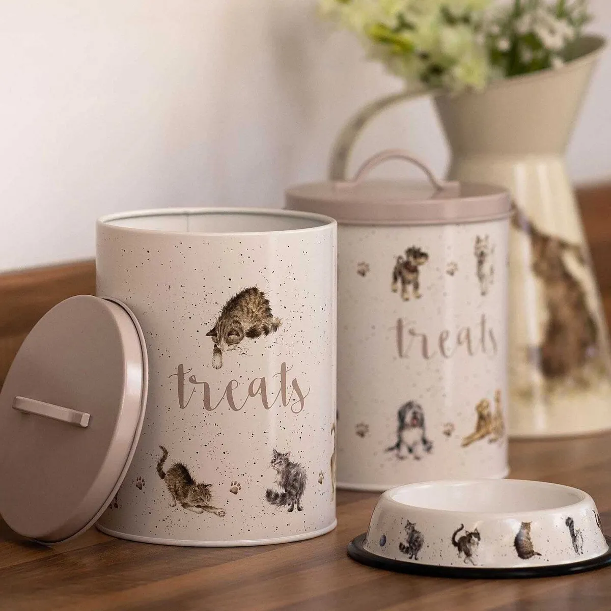 Round Cat Treat Tin>Wrendale Best Sale