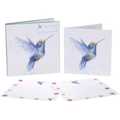 Set Of 12 'Rainbow' Hummingbird Notecards>Wrendale Online