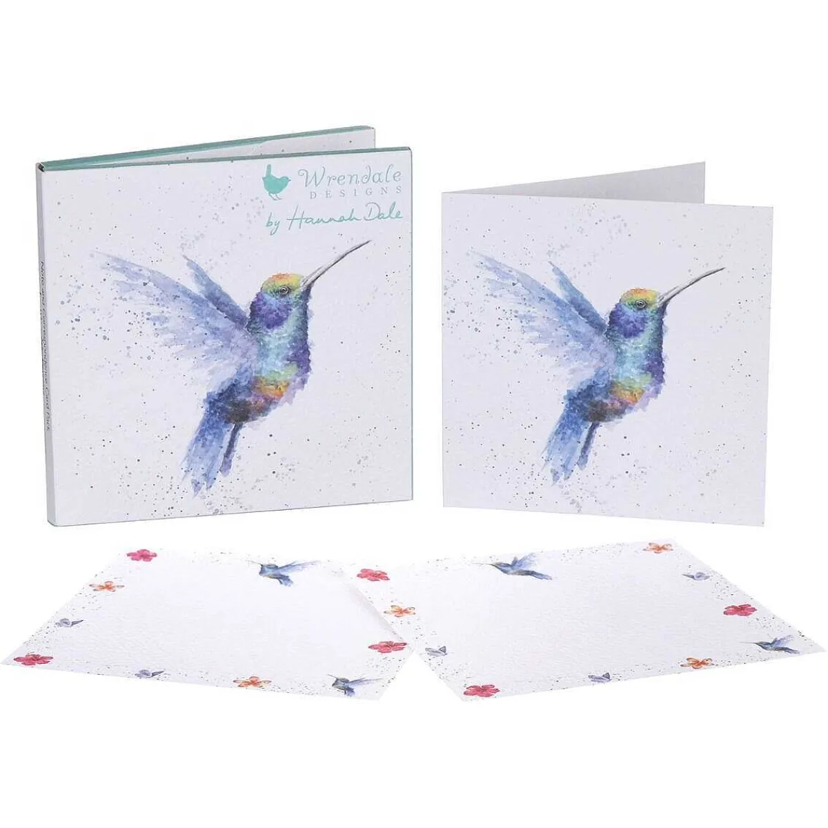 Set Of 12 'Rainbow' Hummingbird Notecards>Wrendale Online