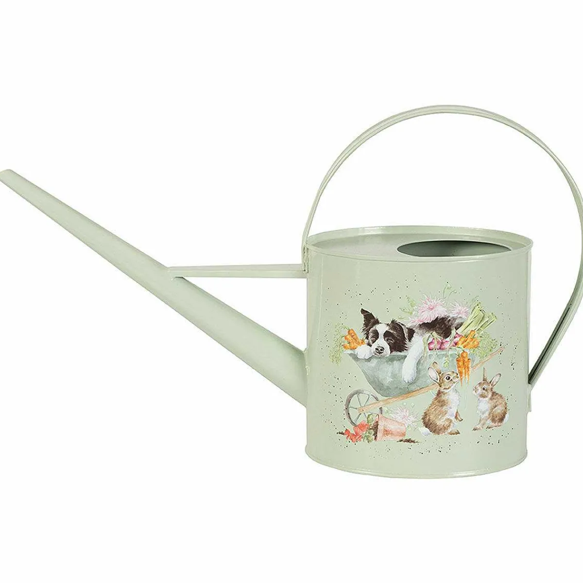 'sleeping On The Job' Dog & Rabbits Watering Can>Wrendale Clearance